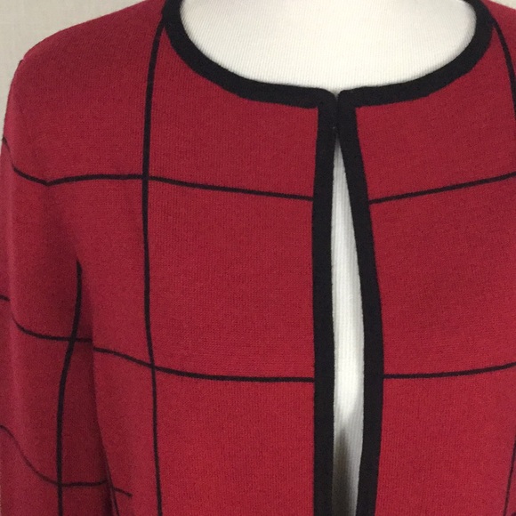 NWOT Talbots windowpane cardigan - so cute! - Picture 2 of 8
